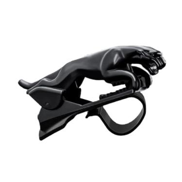 Imagem de ARKOSKNIGHT Suporte de telefone para carro - Suporte multifuncional inspirado no painel Jaguar para telefones de 16,5 polegadas, visualização direta estilo HUD e acessório automotivo decorativo (preto
