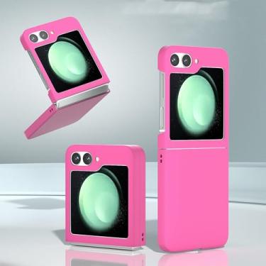 Imagem de Capa com toque aveludado para Samsung Galaxy Z Flip 3 4 5 6 7 5g Flip6 Flip5 (Para Samsung Z Flip4/Vermelho Rosado)