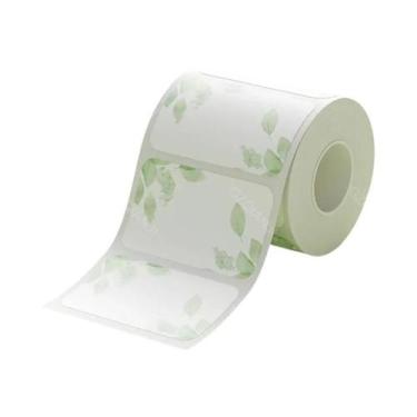 Imagem de Papel Adesivo Térmico Impermeável Para Impressão De Etiquetas Redondas