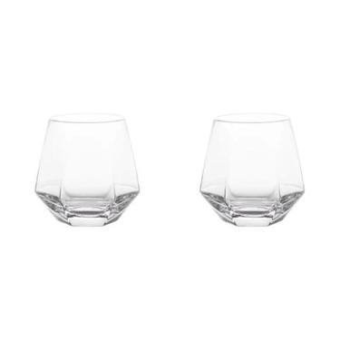 Imagem de Copos De Vidro Hexagonais Transparentes Coloridos Para Whisky, Vinho, 