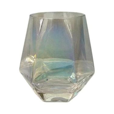 Imagem de Copos De Vidro Hexagonais Transparentes Coloridos Para Whisky, Vinho, 