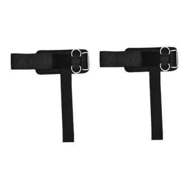 Imagem de Generic Conjunto de 2 faixas de pulso acolchoadas para levantamento de peso, ideais para treinamento de força, barra fixa, levantamento musculação, Preto 32x17.5cm