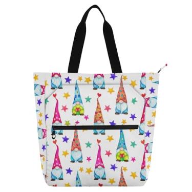 Imagem de Bolsa infantil com estampa fofa de estrelas de gnomos, à prova d'água, bolsa Oxford para livros para atividades e material escolar