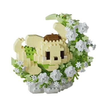 Imagem de Blocos De Montar Mini Panda E Raposa, Modelo De Montagem Flor E Lua, B