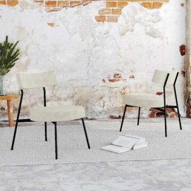 Imagem de Conjunto 2 Poltronas Stout Boucle Vanilla Est.preta