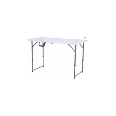 Imagem de Mesa Robust Dobrável Multiuso, Branca, 120 x 60 x 52,5 cm, Mesa Portátil para Ambiente Interno e Externo