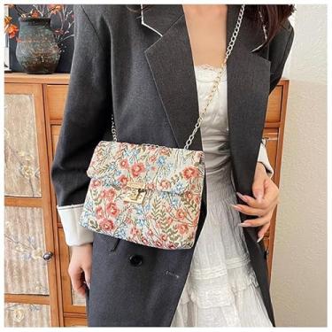Imagem de Bolsa envelope floral, bolsa clutch padrão étnico com alça de ombro, bolsa portátil moderna, rosa, Medium, Mochila casual