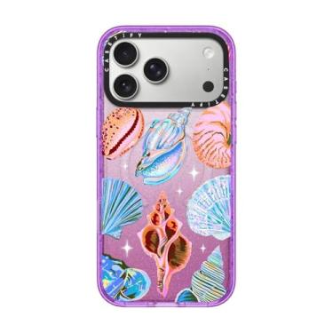 Imagem de CASETiFY Capa Impact para iPhone 17 Pro Max [fina/compatível com Magsafe/2,5 m. Proteção contra quedas de grau militar 4X] - Concha do mar - Glitter Roxo