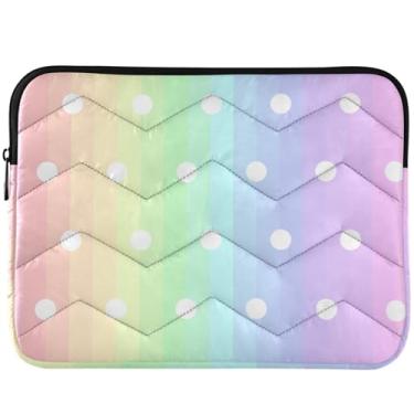 Imagem de Capas para laptop pastel arco-íris de bolinhas de 13 a 14 polegadas universal, para notebook, bolsas, capas e capas para Macbook Pro 14 polegadas