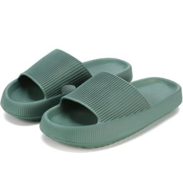 Imagem de Pantuflas Rosyclo Cloud EVA Antideslizantes con Suela Gruesa Verde