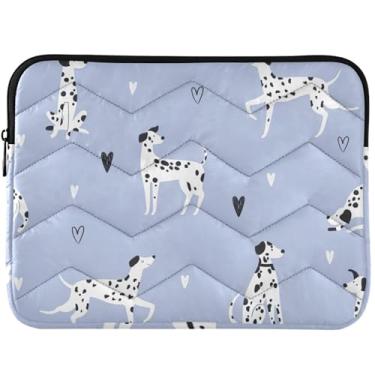 Imagem de Capa protetora para notebook personalizada com cães dálmatas e violeta universal de 13 a 14 polegadas, capas e capas para MacBook Pro de 14 polegadas