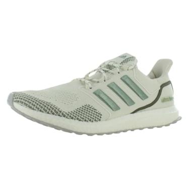 Imagem de adidas Ultraboost 1.0 Tênis masculino, Branco giz/verde prata/verde-oliva Strata-branco, 43