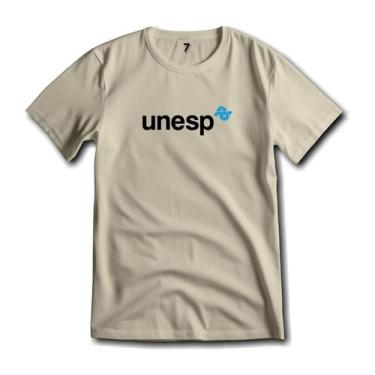 Imagem de Camiseta Unesp Algodão Premium Malha 100%, GG, Bege