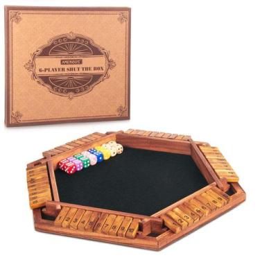 Imagem de Shut The Box Dice Game AMEROUS foi atualizado para 1 a 6 jogadores