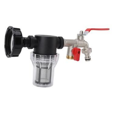 Imagem de TOPINCN Filtro do Adaptador da Torneira Dos Tanques Ibc, Acessórios Plásticos Dos Tanques de água do Tote Filtro de água para Irrigação Jardim, Cabe (S60x6 a G1/2 Fêmea com Torneira Dupla Cabeça)