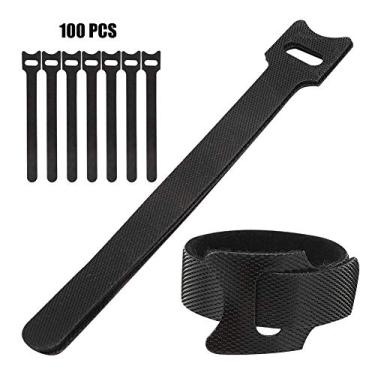 Imagem de SPYMINNPOO Enrolador de Fio Durável Reutilizável Organizador de Cabos para Gerenciamento de Mesa, 100 Unidades de Laços para Viagens de Oficina de Escritório Em Casa