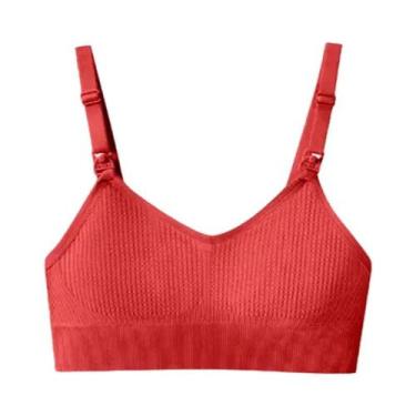 Imagem de Sutiã De Amamentação Confortável Para Mulheres, Sem Aros, Anti-Flacide