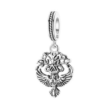 Imagem de Pingentes De Coração Em Prata Esterlina 925 Com Hexagrama E Runa Para 