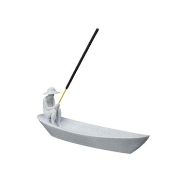 Imagem de Porta Incenso Pescador Decorativo Zen para Ambientes