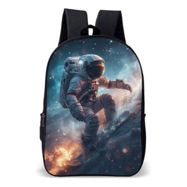 Imagem de Mochila Infantil Escolar Simples Astronauta Galaxia Estampa Lançamento