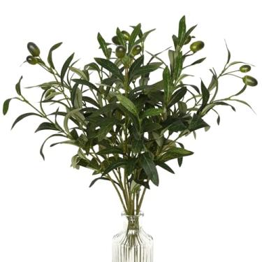 Imagem de Waipfaru 3 ramos de oliveira para vasos, hastes de vegetação de 45,7 cm para buquês de vasos, decoração de flores e vegetação de casamento