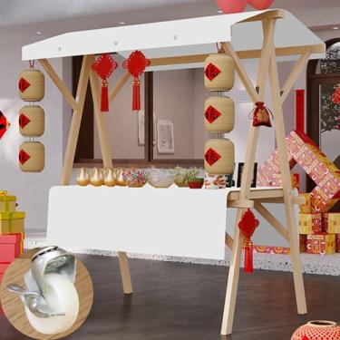 Imagem de Carrinho de comida comercial portátil com rodas, barraca de mercado dobrável ao ar livre para cachorros-quentes, café, flores, doces - Cabine de concessão versátil para uso na rua e no mercado (cor 1