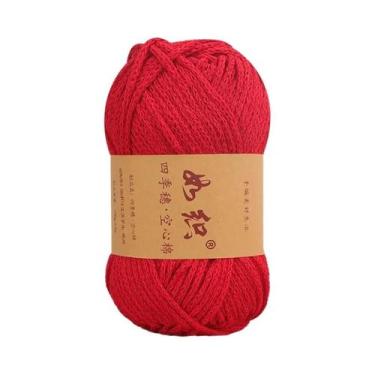 Imagem de Fio De Crochê E Tricô 100g 85M, 65% Algodão, Linha De Lã Artesanal Par