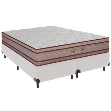 Imagem de Cama Box King e Colchão Artemis Molas Ensacadas Colchobel Branco
