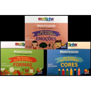 Imagem de Box Escolinha Montessori - Meu Primeiro Box de Atividades - 3 vol -   