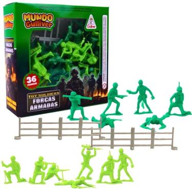 Imagem de Brinquedo Miniaturas Forças Armadas 36 Soldados Brasileiros - Guliver 0963