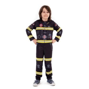 Imagem de Fantasia Bombeiro Longo Infantil, Fantasia Carnaval - Fantasia Brás, M