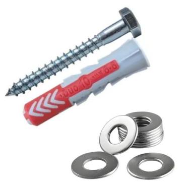 Imagem de Kit 25 Bucha Duopower 10+parafuso Sextavado 1/4x65 E Arruela - FERRARI