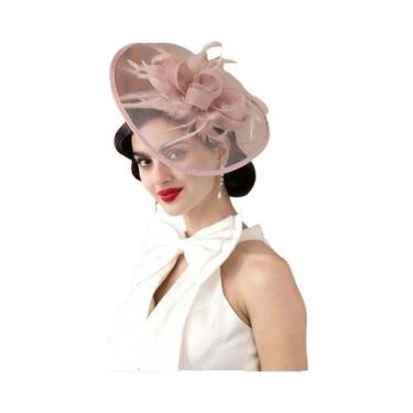 Imagem de Chapéu Fascinator Elegante Estilo Kentucky Derby Anos 50 Para Mulheres