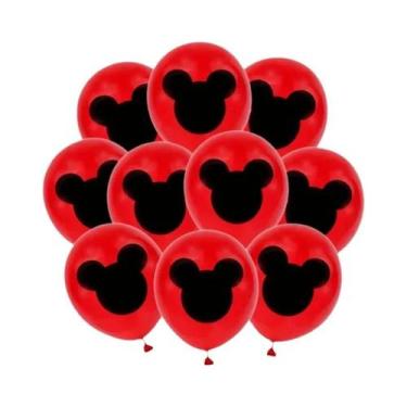 Imagem de Conjunto De Balões De Folha Minnie E Mickey Mouse 7 Peças Para Decoraç