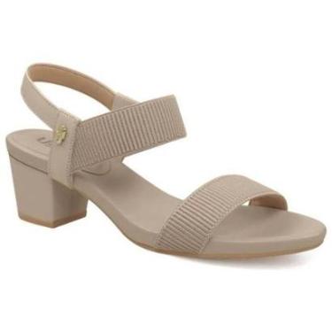 Imagem de Sandália Feminina Salto Bloco Elástico Fendi Usaflex Y8204-Feminino