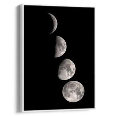 Imagem de Quadro Fases da Lua Ascendente - Mioquadros, 90x60 cm, Branco