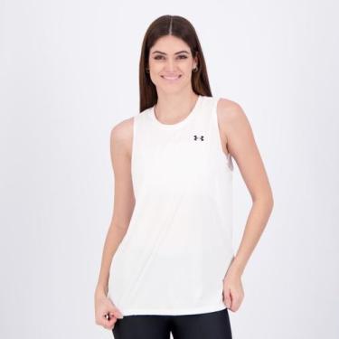 Imagem de Regata Under Armour Tech Tank Solid Feminina Branca, P