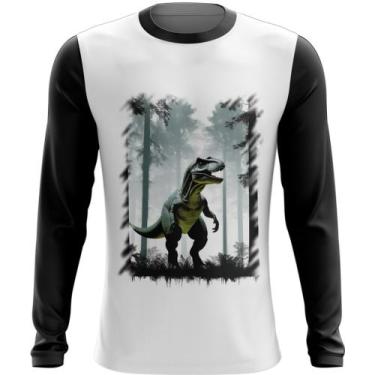 Imagem de Camiseta Manga Longa T-Rex Tiranossauro Dinossauro Jurássico 3 - Kasub