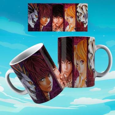 Imagem de Caneca de Porcelana Death Note 325ML Personalizada Animes Branca Outra