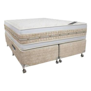 Imagem de Cama Box + Colchão Castor Queen Premium Gel Double Face 158x198x63cm -