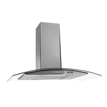 Imagem de Coifa de Parede 80cm Vidro Curvo Duto Slim Fogatti Inox, 110V