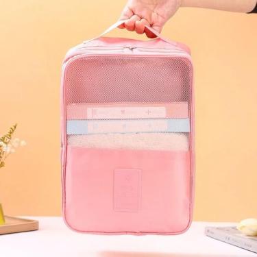 Imagem de Necessaire Bolsa Organizadora Sapato Tênis Academia Viagem, Rosa