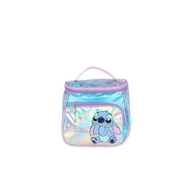 Imagem de Lancheira Escolar Infantil Metalica Luxo Disney Stitch - Luxcel, Azul