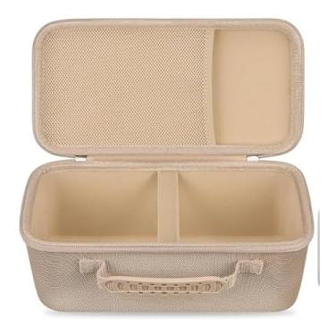 Imagem de Elonbo Estojo de transporte para alto-falante Bluetooth portátil sem fio Sony ULT Field 3, bolsa protetora de viagem ULT Field 3, bolso de malha extra para cabo de carregamento, champanhe dourado