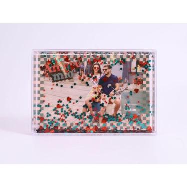 Imagem de Porta-retrato Glitter Amore Mio para Fotos de Até 15cm X 10cm Imaginarium