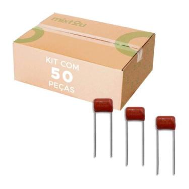 Imagem de 50x Capacitor Filme Poliéster 68nF 250V 683K Alta Precisão - CHIPSCE