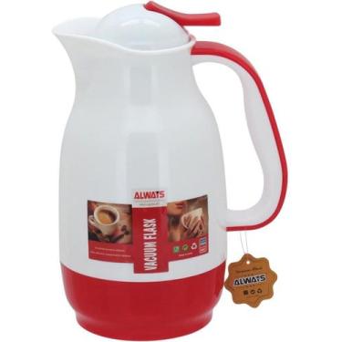 Imagem de Garrafa Térmica Alwa Home&Co 26x18x13cm Plástico Vermelho 1L Utensílio