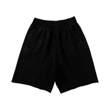 Imagem de Shorts De Algodão Grosso Para Corrida Masculinos, Calças De Fitness Pa