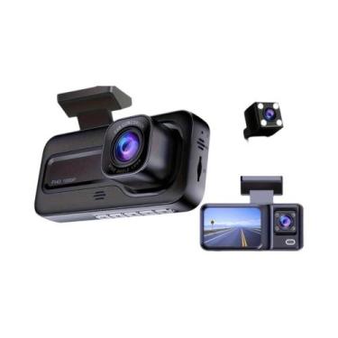 Imagem de Câmera DVR Para Carro 3 Canais 1080P WiFi Com Visão Noturna E Gravação