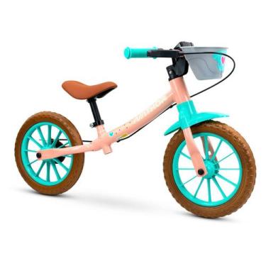 Imagem de Bicicleta Infantil de Equilíbrio Aro 12 C/ Cesto Iniciantes Crianças C